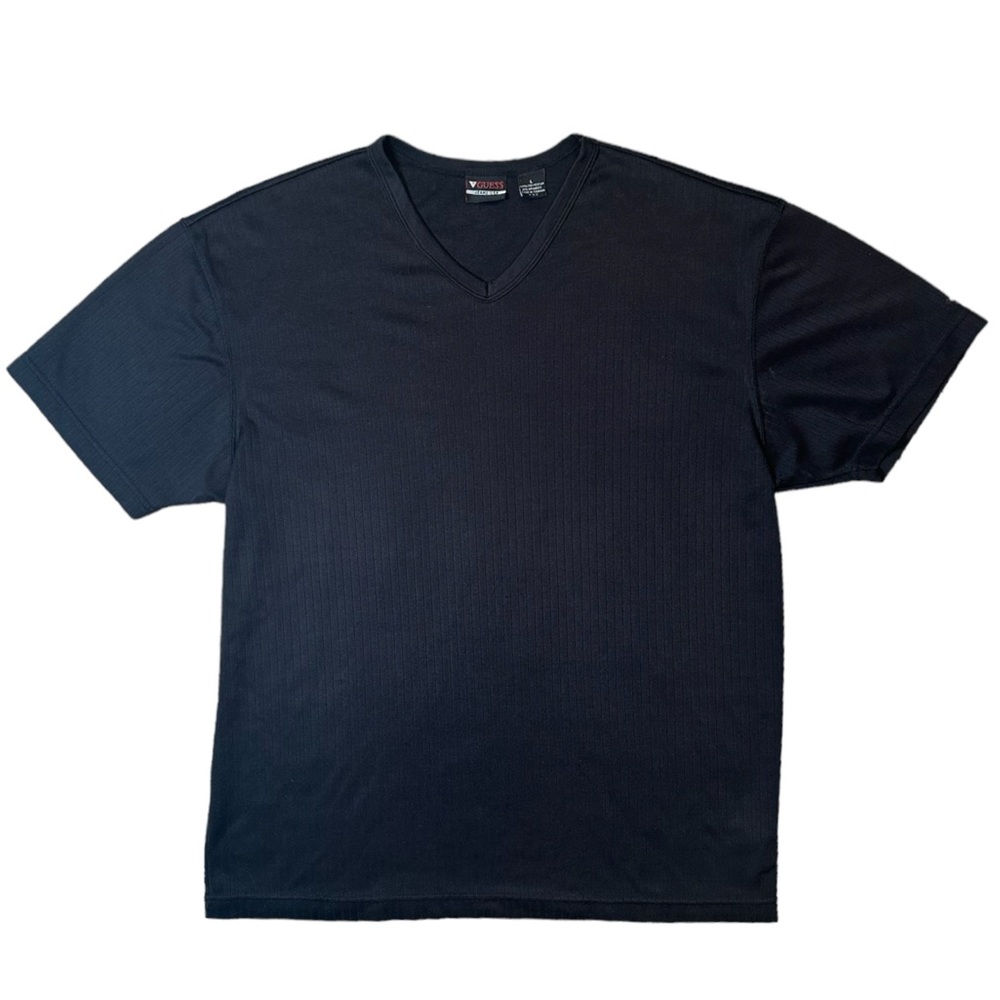 Guess Jeans Men's Black Tee Short Sleeve Logo Graphic Cotton T-Shirt Size Large